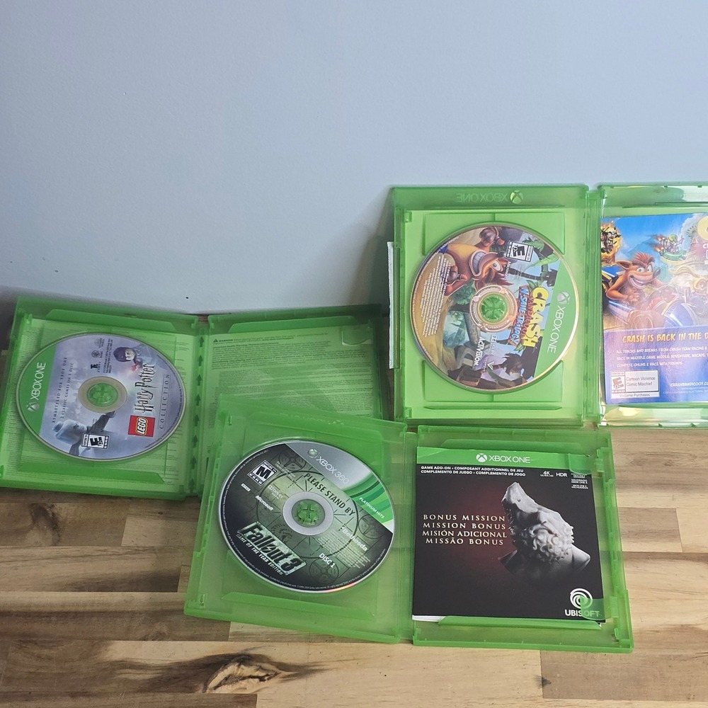 Microsoft Xbox One 360 Game Lot LEGO Harry Potter Crash Bandicoot Fallout 3 GOTY